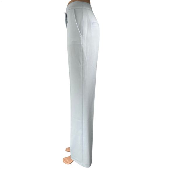 BCBGMAXAZRIA Women's White High Waisted Straight Leg Trouser Dress Pants Size 0 - Picture 2 of 5